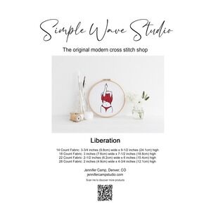 Middle Finger Red Lips Subversive Women Female Counted‎ Cross Stitch Pattern